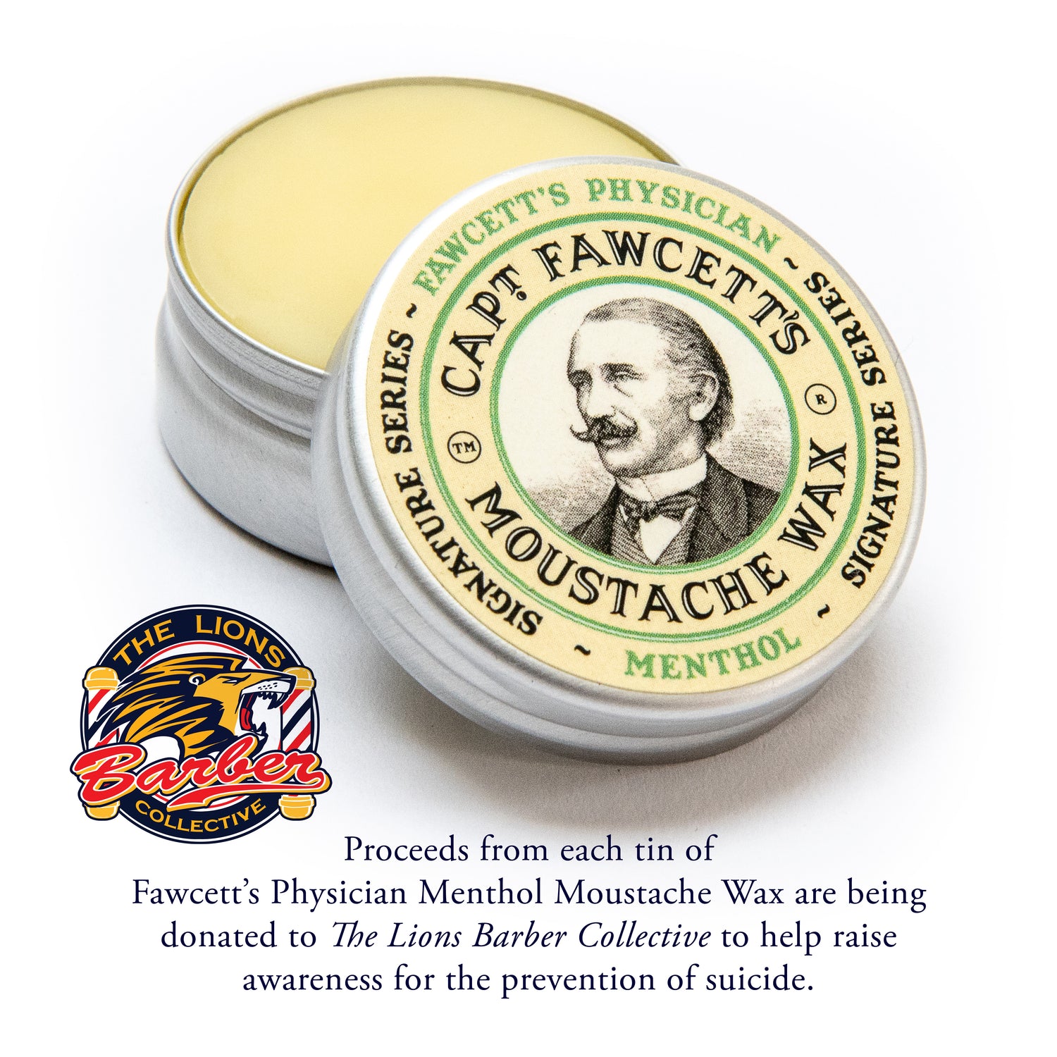 Fawcett Physician Menthol Moustache Wax 