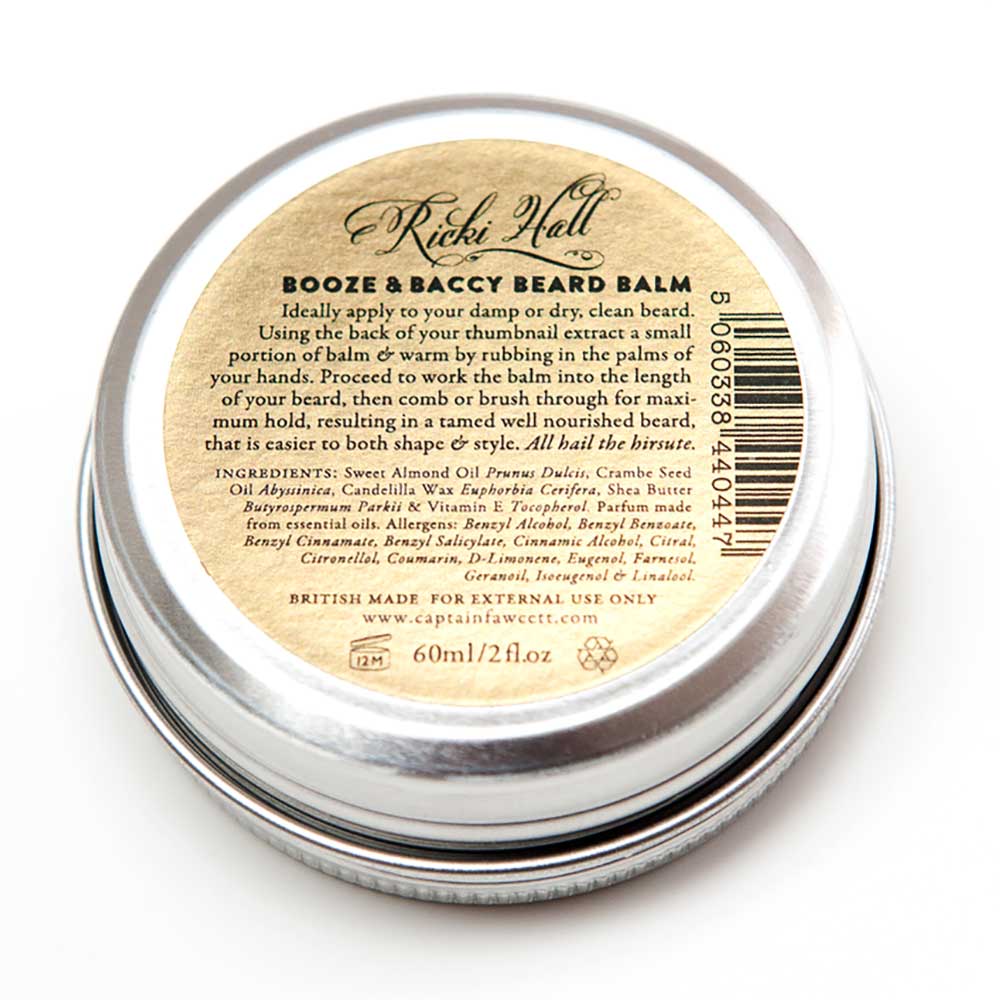 Captain Fawcett and Ricki Hall's Booze & Baccy beard balm