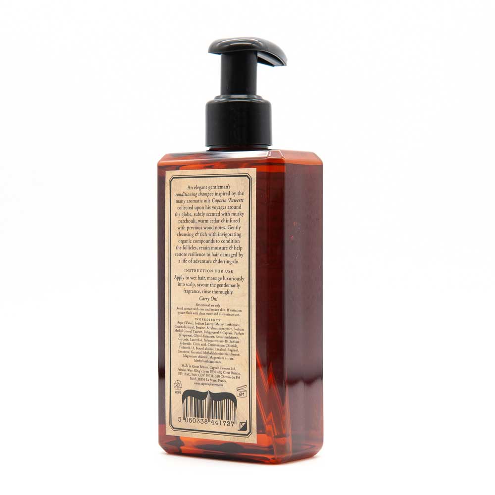 Bottle of Captain Fawcett's Expedition Reserve Consitioning Shampoo