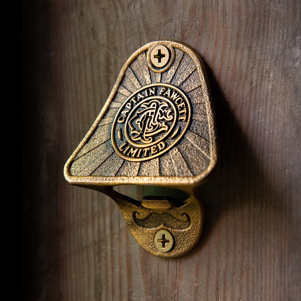 Vintage Brass Wall-Mounted Bottle Opener | Captain Fawcett