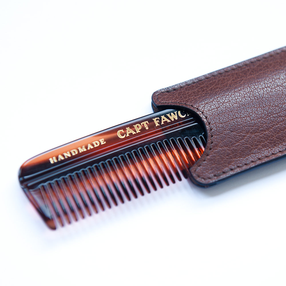 Hair Comb With Leather Case | Captain Fawcett