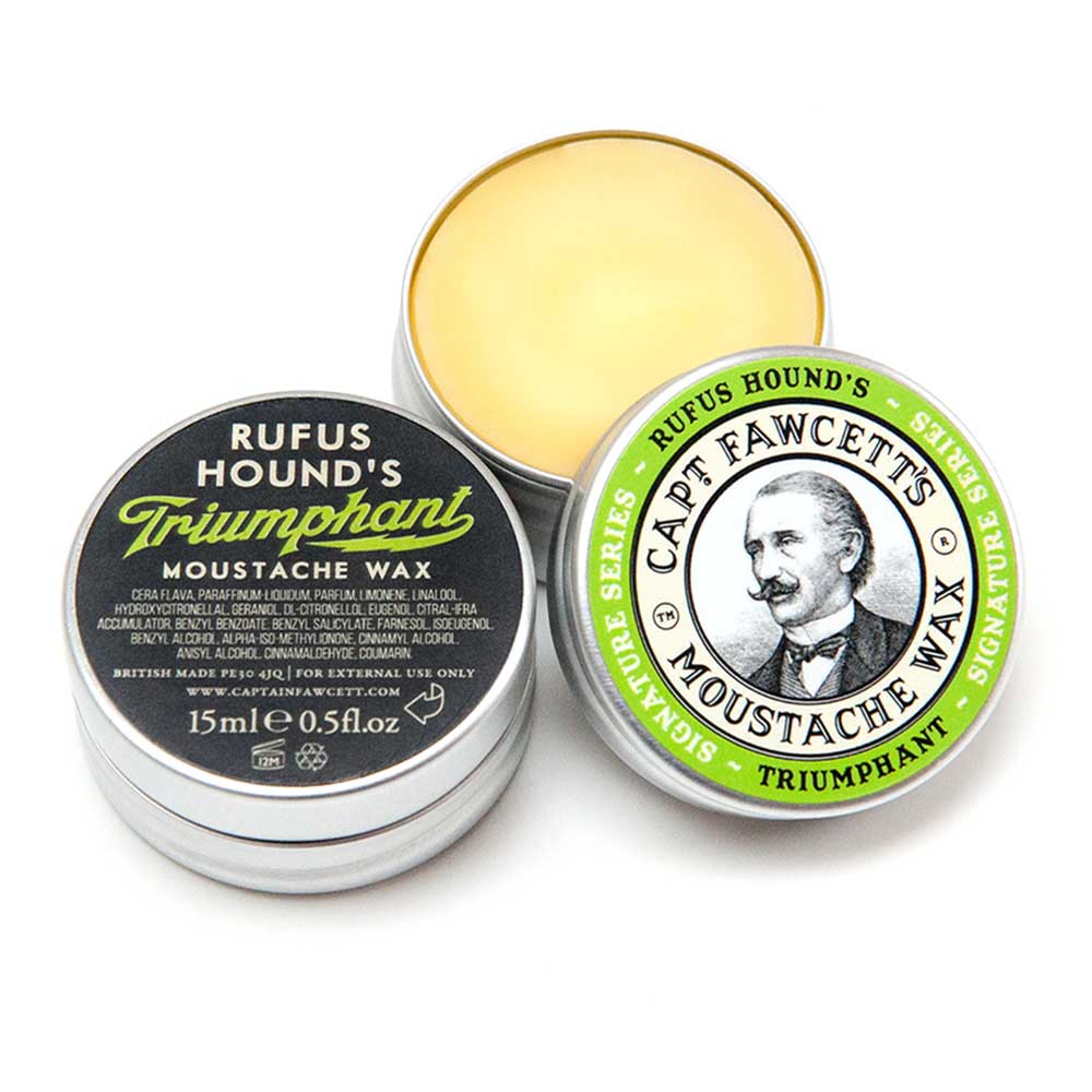 Triumphant moustache wax