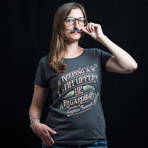 Keeping a Stiff Upper Lip Regardless T-Shirt