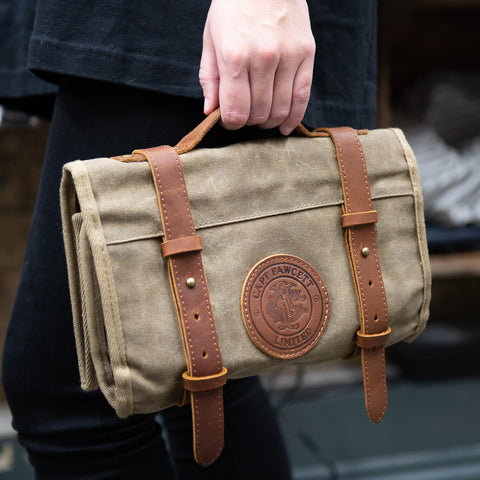 Captain Fawcett's Waxed Cotton Tool Roll 