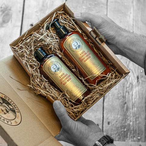 Captain Fawcett's Ricki Hall Booze & Baccy Shampoo & Body Wash Gift Set 